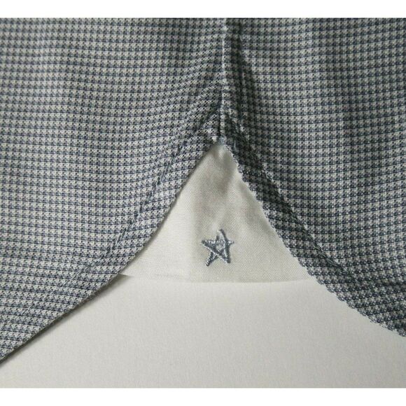 John Varvatos Star USA Mens Size 16 34/35 Gray White Oxford Button Up LS Shirt - Picture 11 of 12